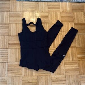 Fabletics Black Jumpsuit with Scoop Neck